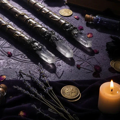 Quartz Crystal Wand - Sorceress Sanctuary 30cm