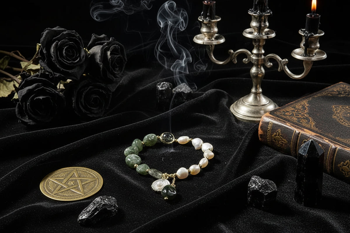 Quartz Pearl Bracelet - Sorceress Sanctuary Green And Quiet Lucky Beads-No Green And Quiet Style