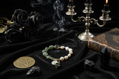 Quartz Pearl Bracelet - Sorceress Sanctuary Green And Quiet Lucky Beads-No Green And Quiet Style