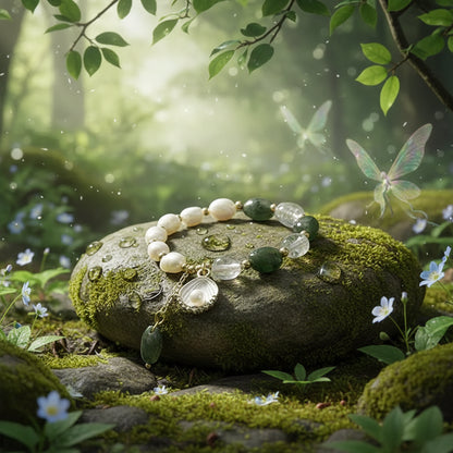 Quartz Pearl Bracelet - Sorceress Sanctuary Green And Quiet Lucky Beads-No Green And Quiet Style