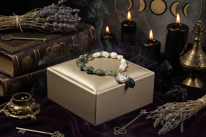 Quartz Pearl Bracelet - Sorceress Sanctuary Green And Quiet Lucky Beads-No Green And Quiet Style