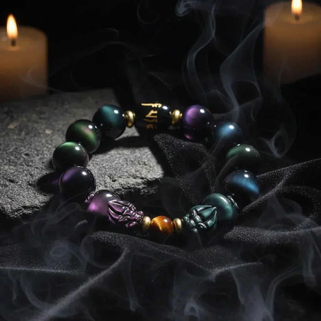 Rainbow Wealth Bracelet - Sorceress Sanctuary 10mm-12 mm-14 mm-16mm