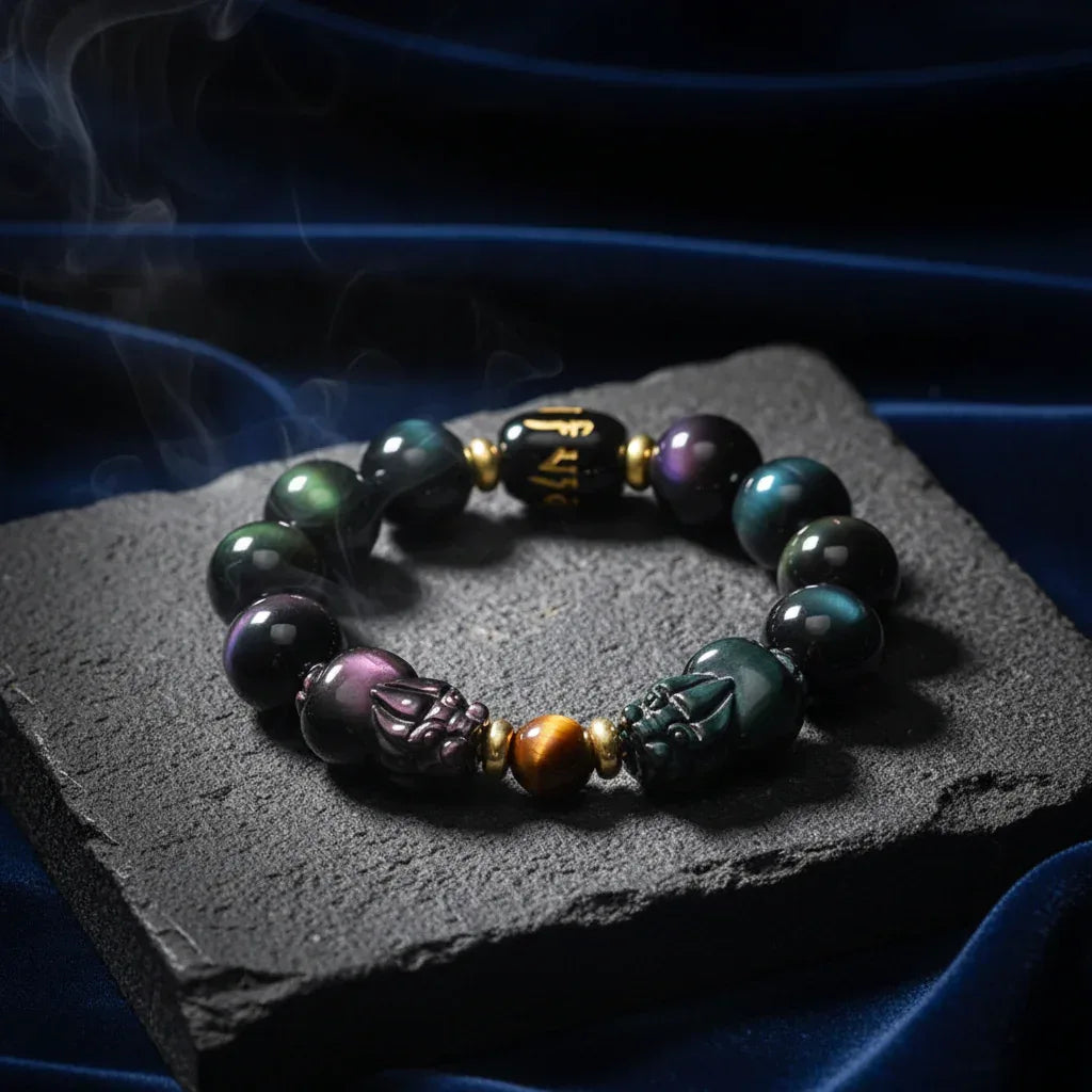 Rainbow Wealth Bracelet - Sorceress Sanctuary 10mm-12 mm-14 mm-16mm
