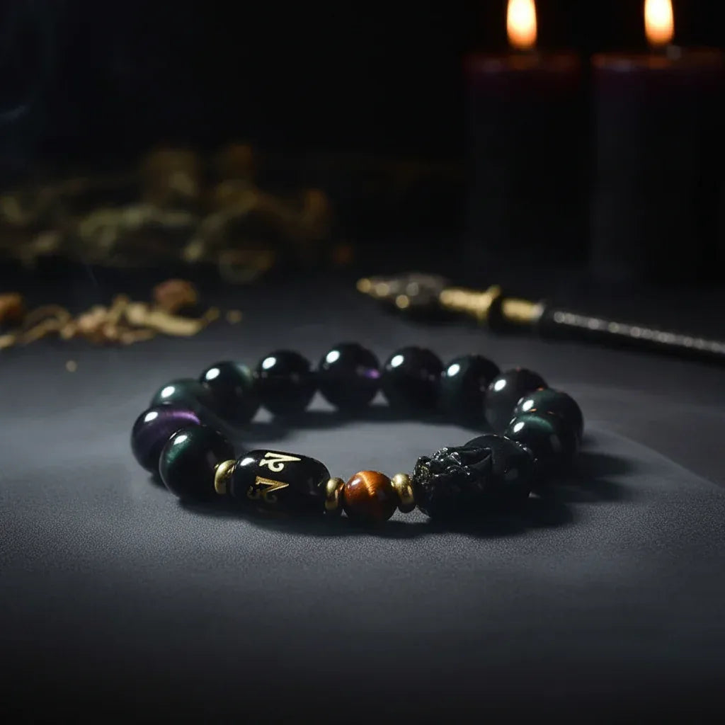 Rainbow Wealth Bracelet - Sorceress Sanctuary 10mm-12 mm-14 mm-16mm