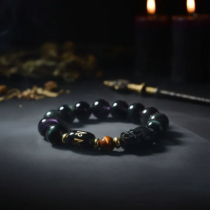 Rainbow Wealth Bracelet - Sorceress Sanctuary 10mm-12 mm-14 mm-16mm