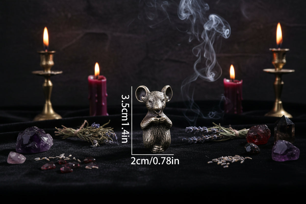 Rat Incense Holder - Sorceress Sanctuary Bronze