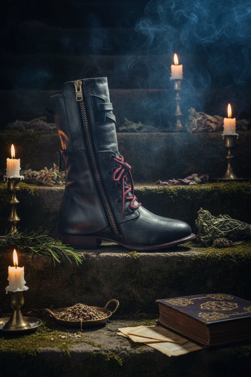"Mid Tube Knight Boots for Women - Sizes 40-43" Sorceress Sanctuary