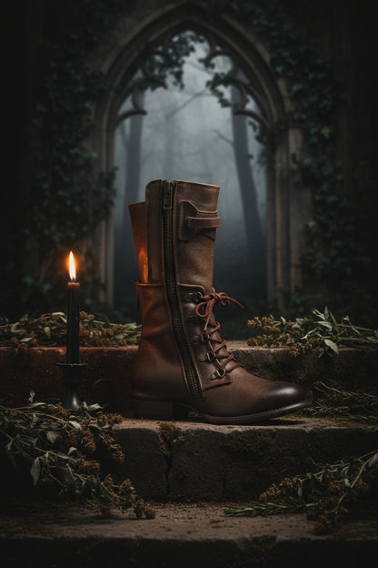 "Mid Tube Knight Boots for Women - Sizes 40-43" Sorceress Sanctuary