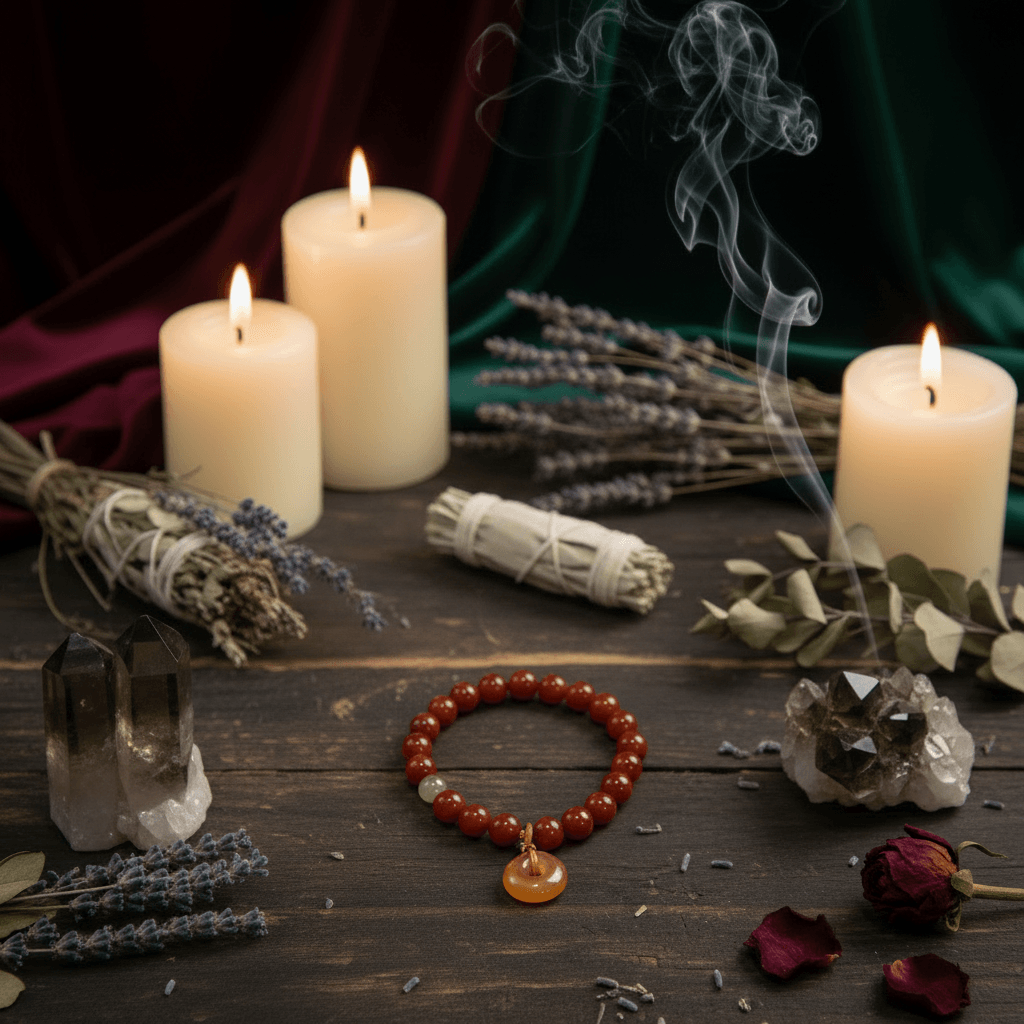 Red Jade Bracelet - Sorceress Sanctuary Red  