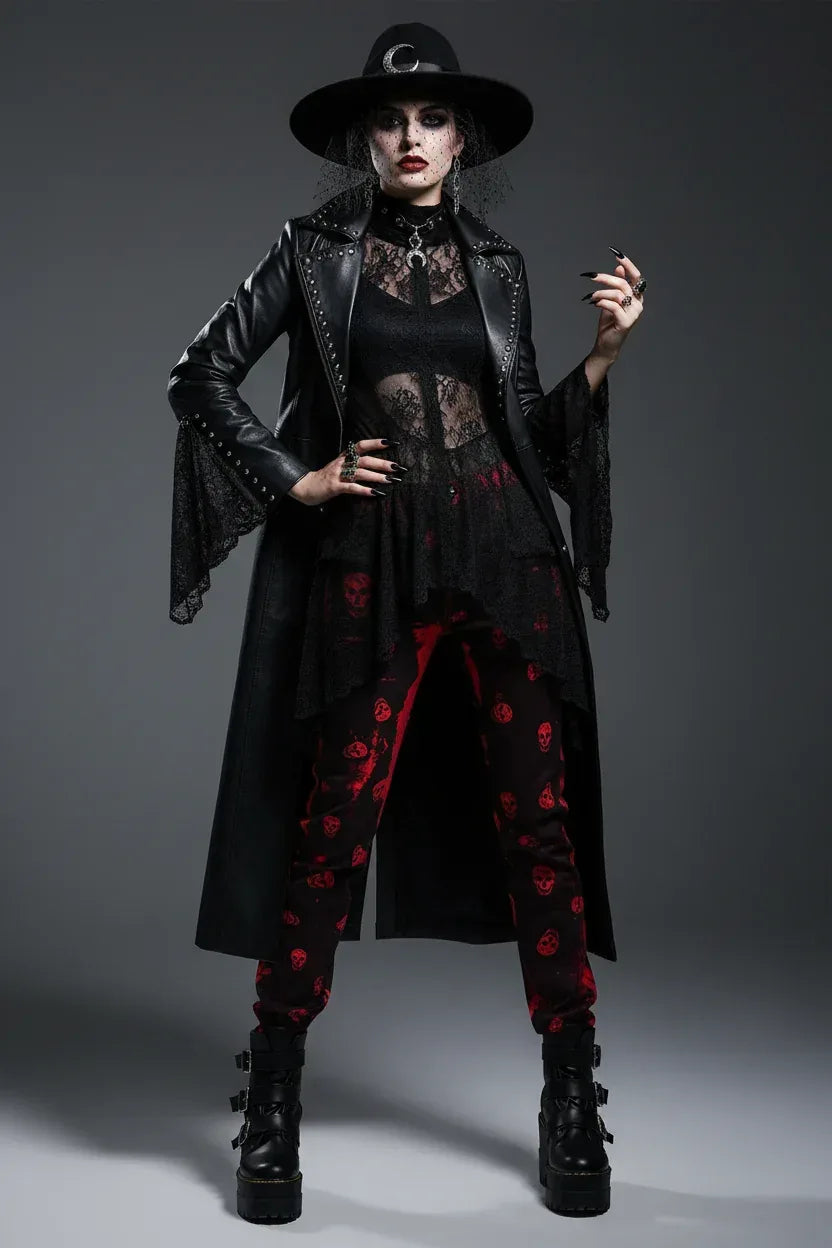 Red Skull Jeans - Sorceress Sanctuary Red / 28-Red / 29-Red / 30-Red / 31-Red / 32