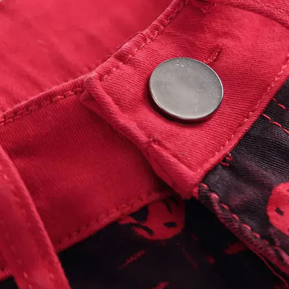 Red Skull Jeans - Sorceress Sanctuary Red / 28-Red / 29-Red / 30-Red / 31-Red / 32