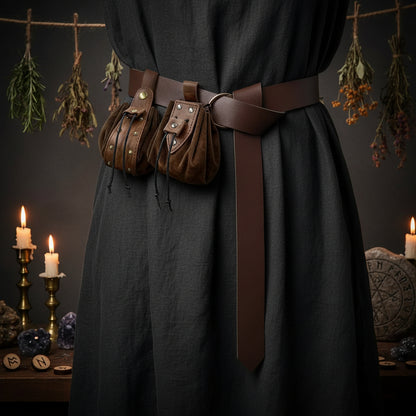 Renaissance Waist Belt with Potion Bottle and Pouch Sorceress Sanctuary