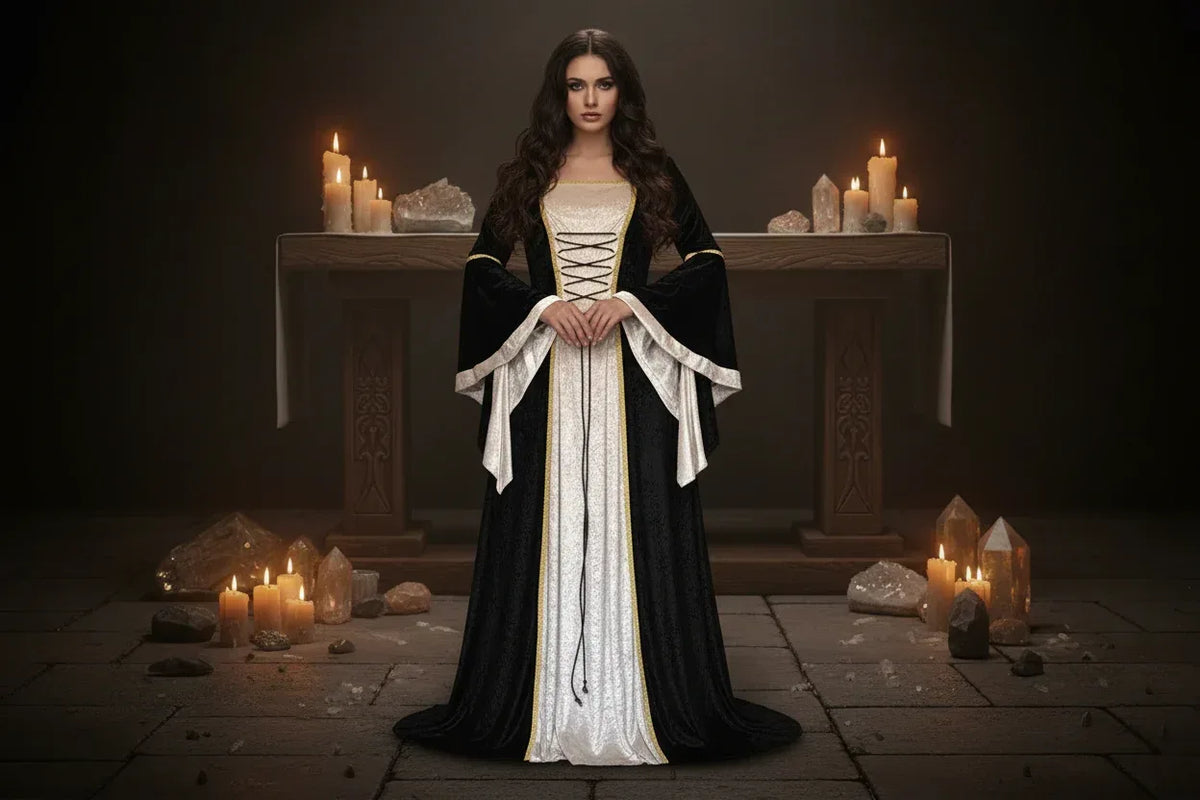 Renaissance Gown - Sorceress Sanctuary Purple / M-Purple / L-Purple / XL-Purple / 2XL-Purple / 3XL