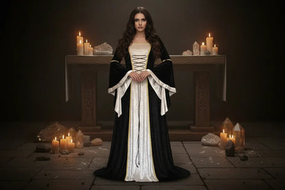 Renaissance Gown - Sorceress Sanctuary Purple / M-Purple / L-Purple / XL-Purple / 2XL-Purple / 3XL