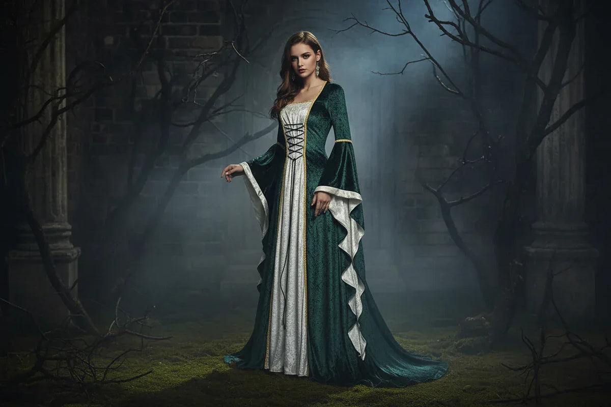 Renaissance Gown - Sorceress Sanctuary Purple / M-Purple / L-Purple / XL-Purple / 2XL-Purple / 3XL