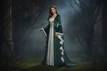 Renaissance Gown - Sorceress Sanctuary Purple / M-Purple / L-Purple / XL-Purple / 2XL-Purple / 3XL
