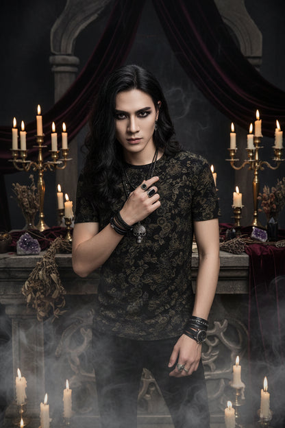 Retro Grunge T-Shirt - Sorceress Sanctuary 801 Ice-silk / M-801 Ice-silk / L-801 Ice-silk / XL-801 Ice-silk / 2XL-801 Ice-silk / 3XL