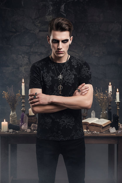 Retro Grunge T-Shirt - Sorceress Sanctuary 801 Ice-silk / M-801 Ice-silk / L-801 Ice-silk / XL-801 Ice-silk / 2XL-801 Ice-silk / 3XL