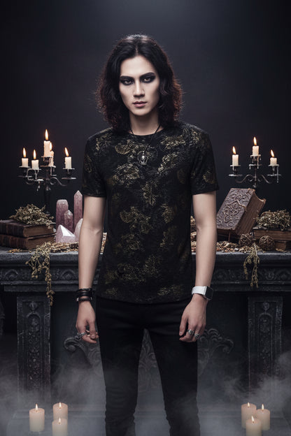 Retro Grunge T-Shirt - Sorceress Sanctuary 801 Ice-silk / M-801 Ice-silk / L-801 Ice-silk / XL-801 Ice-silk / 2XL-801 Ice-silk / 3XL