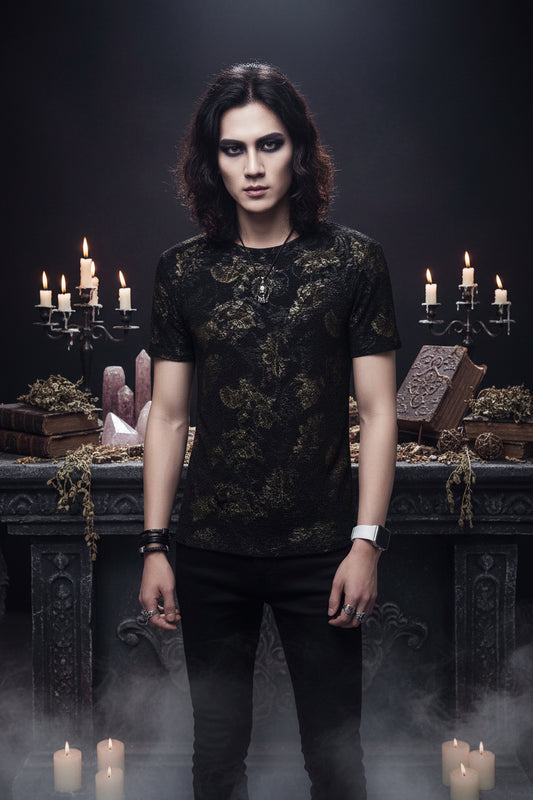 Retro Grunge T-Shirt - Sorceress Sanctuary 801 Ice-silk / M-801 Ice-silk / L-801 Ice-silk / XL-801 Ice-silk / 2XL-801 Ice-silk / 3XL
