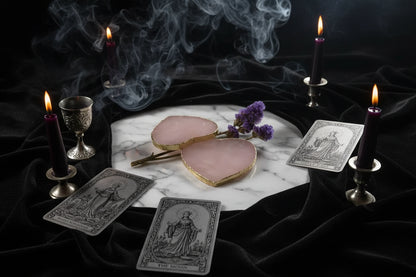Rose Quartz Coaster - Sorceress Sanctuary Cordate-Round-Square-Hexagon