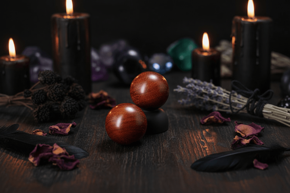 Rosewood Ritual Sphere - Sorceress Sanctuary Brown  