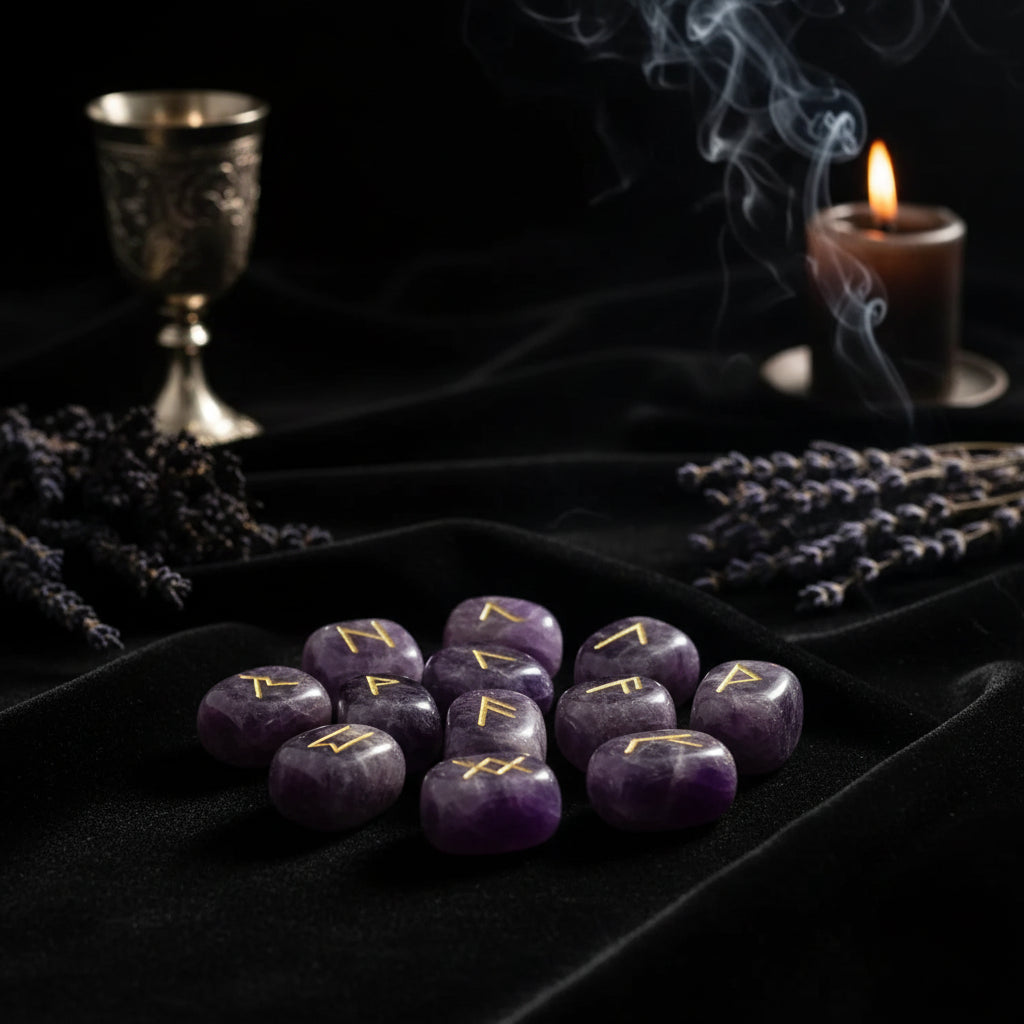 Rune Stones | 25 Set - Sorceress Sanctuary Natural Crystal / 12to25mm