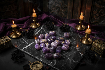 Rune Stones | 25 Set - Sorceress Sanctuary Natural Crystal / 12to25mm