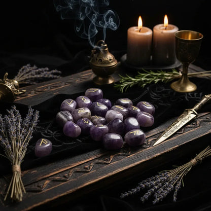 Rune Stones | 25 Set - Sorceress Sanctuary Natural Crystal / 12to25mm