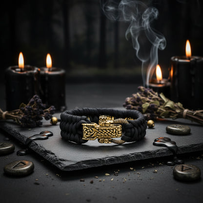 Stainless Steel Viking Beads Triangle Rune Bracelet Sorceress Sanctuary