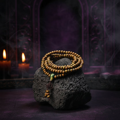 Sandalwood Prayer Beads - Sorceress Sanctuary Green sandalwood-Red sandalwood