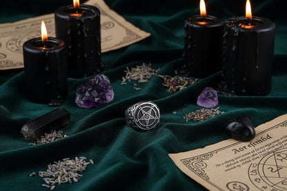 Satanic Goat Ring - Sorceress Sanctuary Silver / No. 6-Silver / No. 7-Silver / No. 8-Silver / No. 9-Silver / No. 10