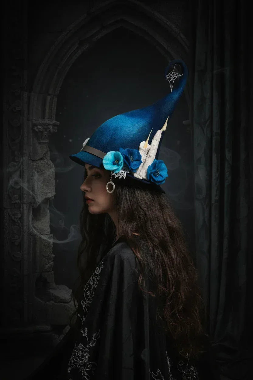 Seasonal Witch Hat - Sorceress Sanctuary Blue-Brown-Pink-Purple