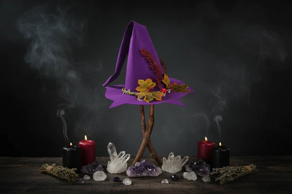 Seasonal Witch Hat - Sorceress Sanctuary Blue-Brown-Pink-Purple