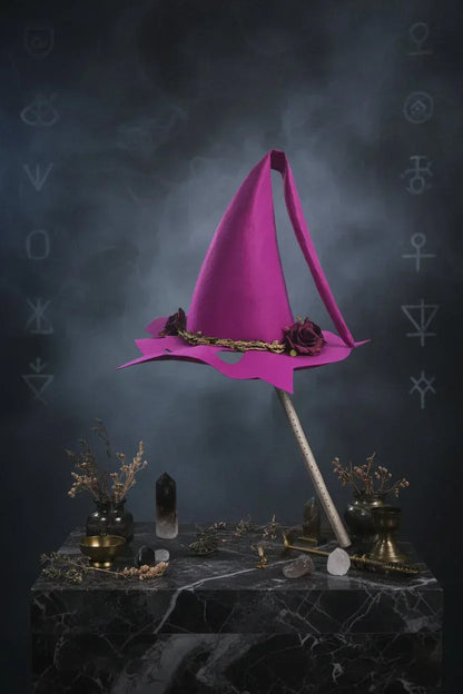 Seasonal Witch Hat - Sorceress Sanctuary Blue-Brown-Pink-Purple