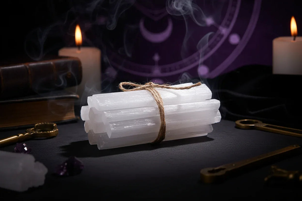 Selenite Crystals - Sorceress Sanctuary Single gypsum bar (1 5-6cm)-Gypsum bar combination (10 pieces/Group 5-6cm)