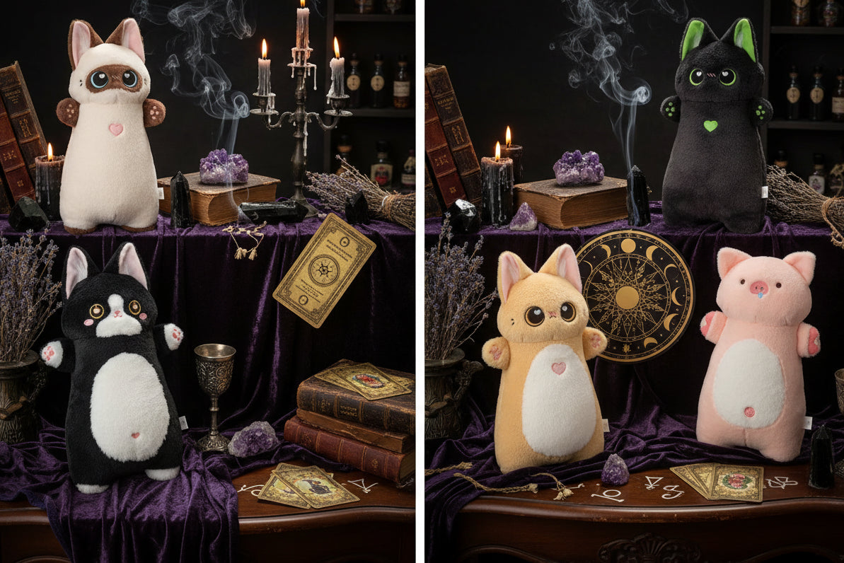 Siamese Cat Plushies - Sorceress Sanctuary Siam Meow Cat Strip / 55cm 0.5KG-Blue Cat Cat Strip / 55cm 0.5KG-Pig strips / 55cm 0.5KG-Dairy Cats / 55cm 0.5KG-Orange cat strip / 55cm 0.5KG
