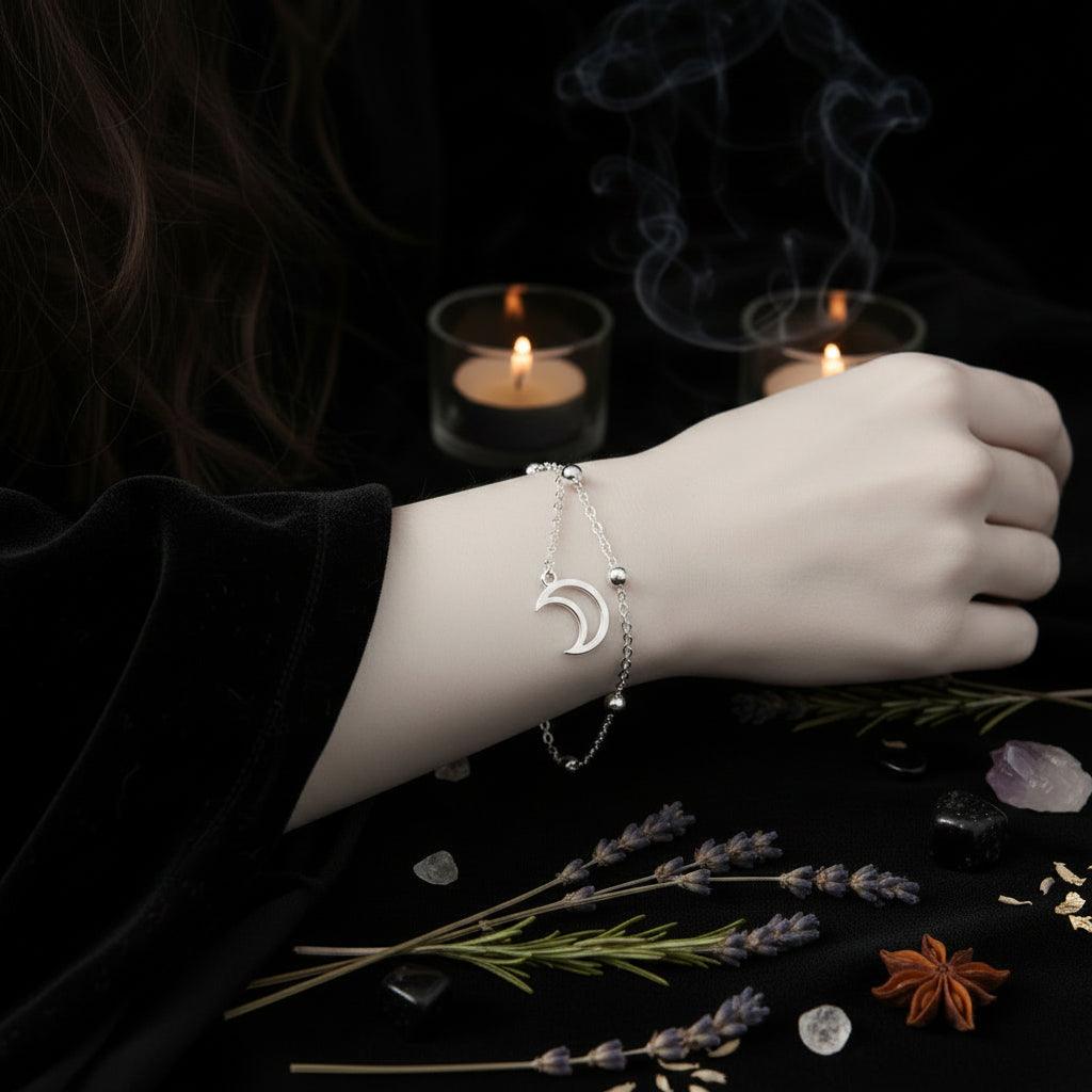 Silver Moon Bracelet Sorceress Sanctuary
