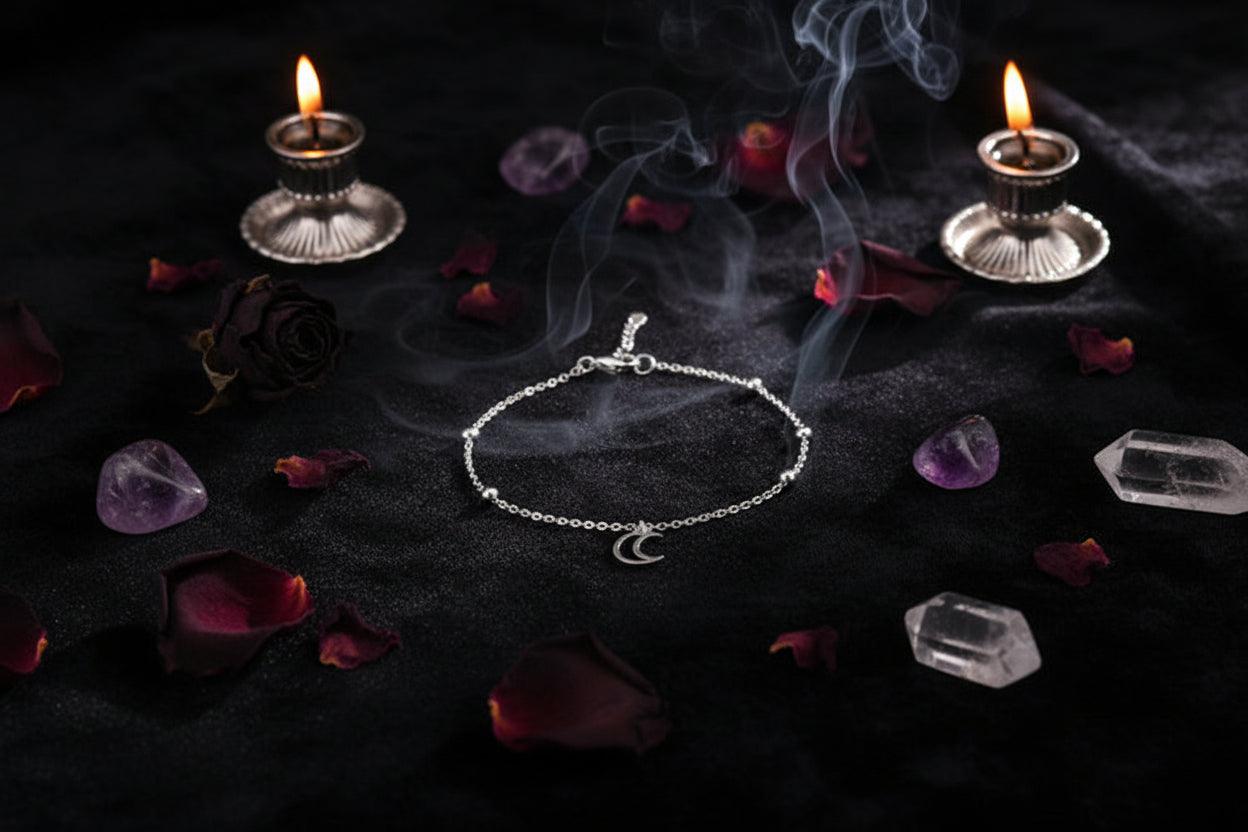 Silver Moon Bracelet Sorceress Sanctuary