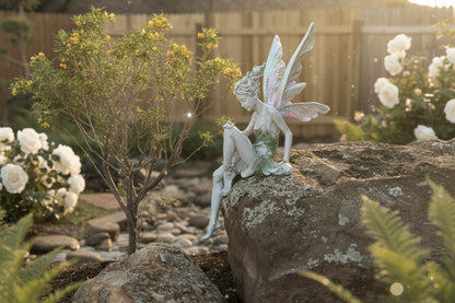Sitting Fairy Statue - Sorceress Sanctuary White