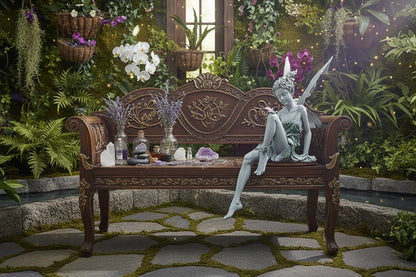 Sitting Fairy Statue - Sorceress Sanctuary White
