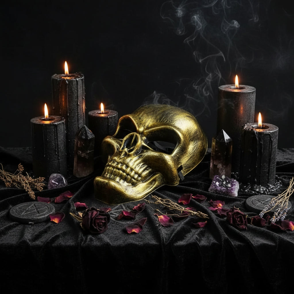 Full Face Skeleton Warrior Horror Mask - Day of the Dead Sorceress Sanctuary