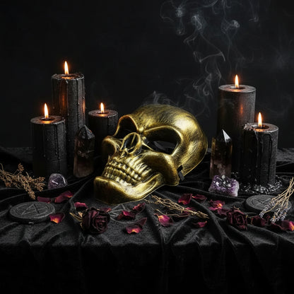 Full Face Skeleton Warrior Horror Mask - Day of the Dead Sorceress Sanctuary