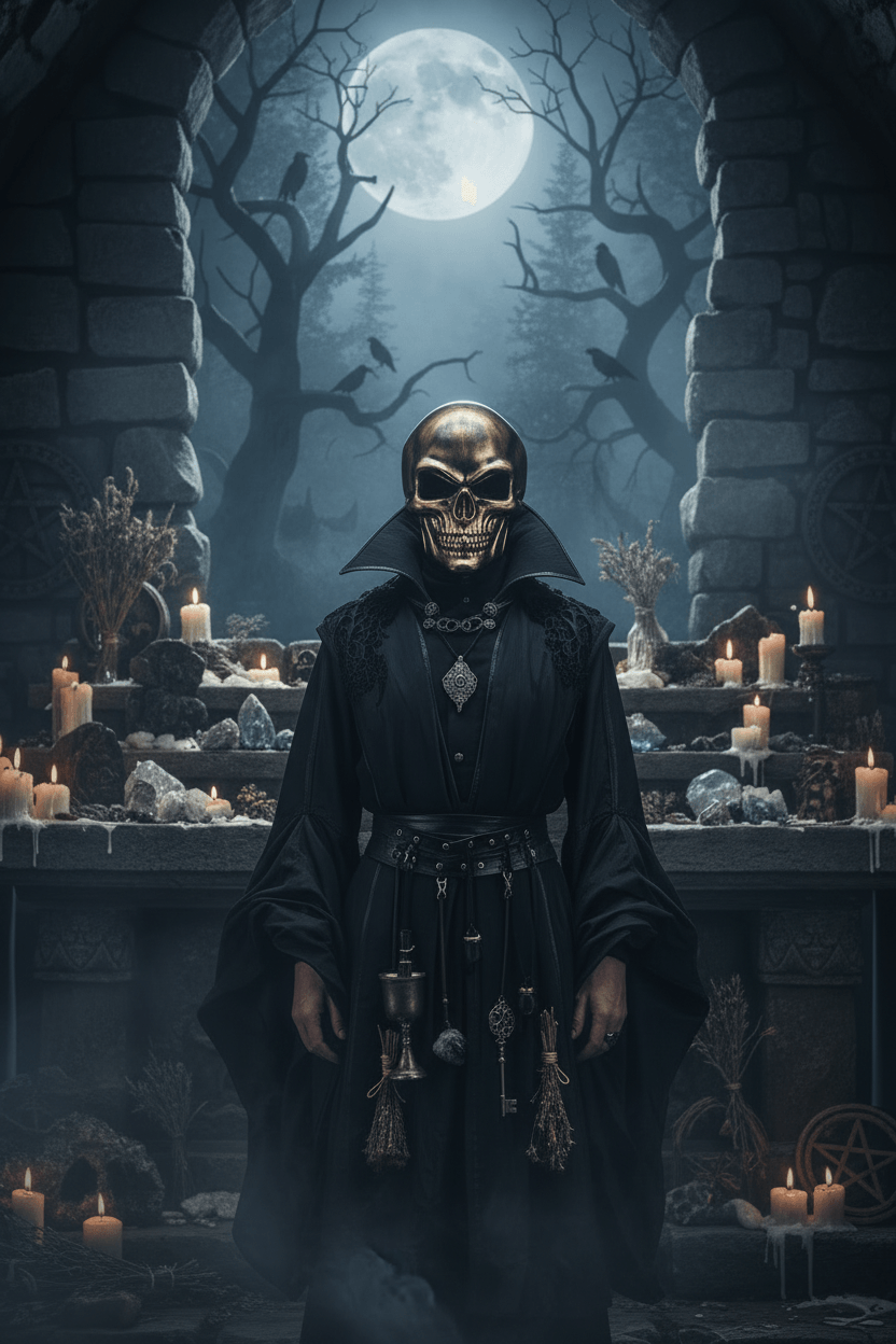 Skeleton Horror Mask Sorceress Sanctuary