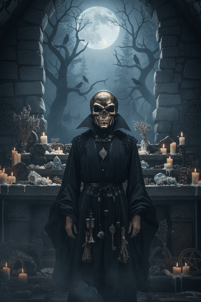 Skeleton Horror Mask Sorceress Sanctuary