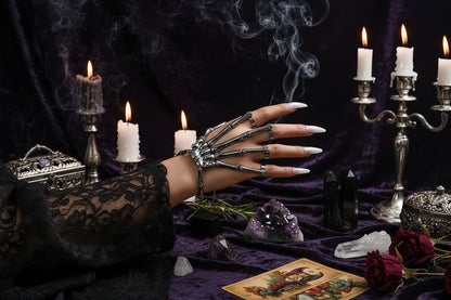 Skeleton Stretch Bracelet - Sorceress Sanctuary Silver-Black-Golden