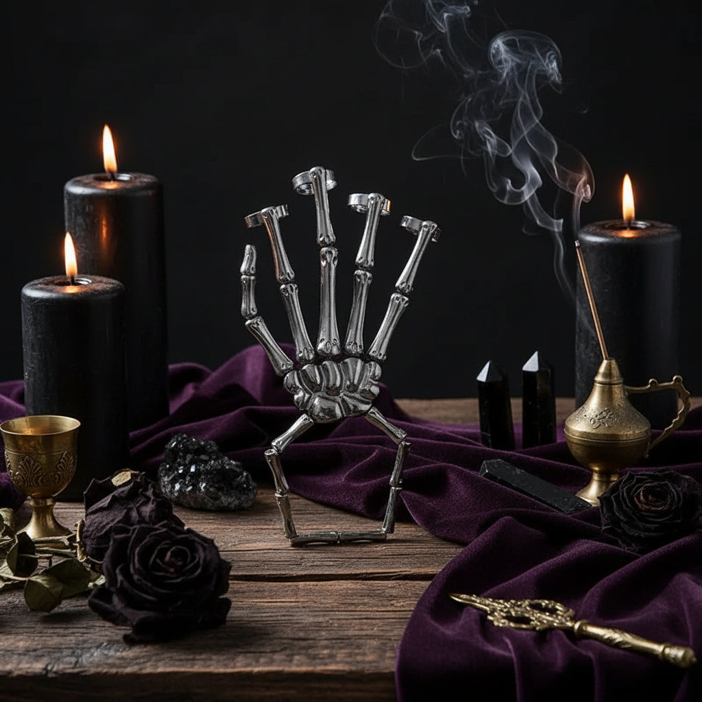 Skeleton Stretch Bracelet - Sorceress Sanctuary Silver-Black-Golden