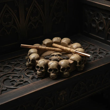 Skull Ashtray - Sorceress Sanctuary Brown color-Black