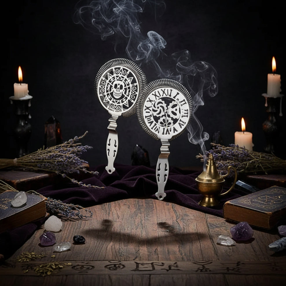 Skull Cocktail Strainer - Sorceress Sanctuary Silver Windmill-Silver Skull-Silver Scorpion