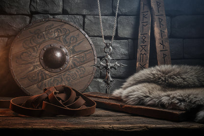 Skull Cross Necklace - Sorceress Sanctuary As Shown